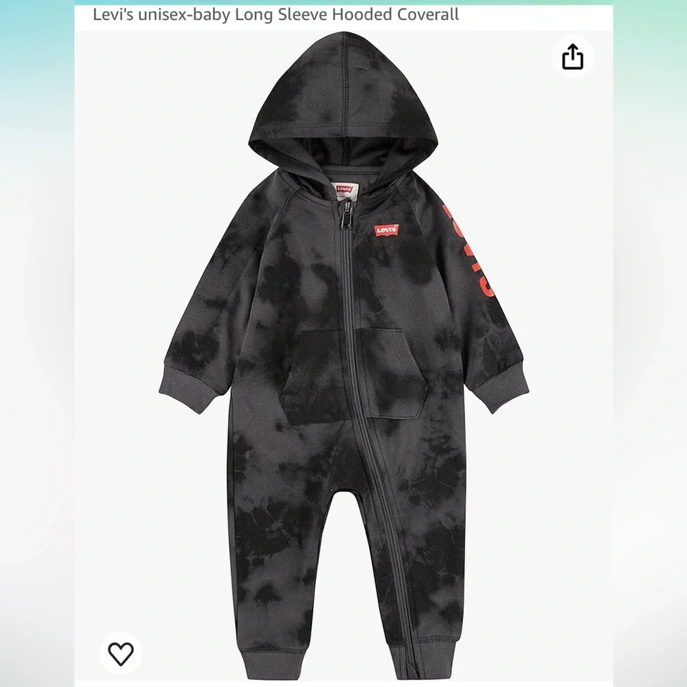 Baby Boy - 3M Levi’s Black/Grey Camo One Piece